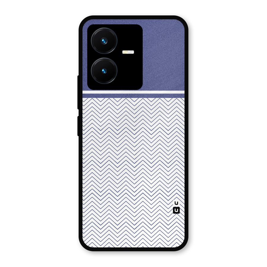 Melange Striped Pattern Metal Back Case for Vivo Y22