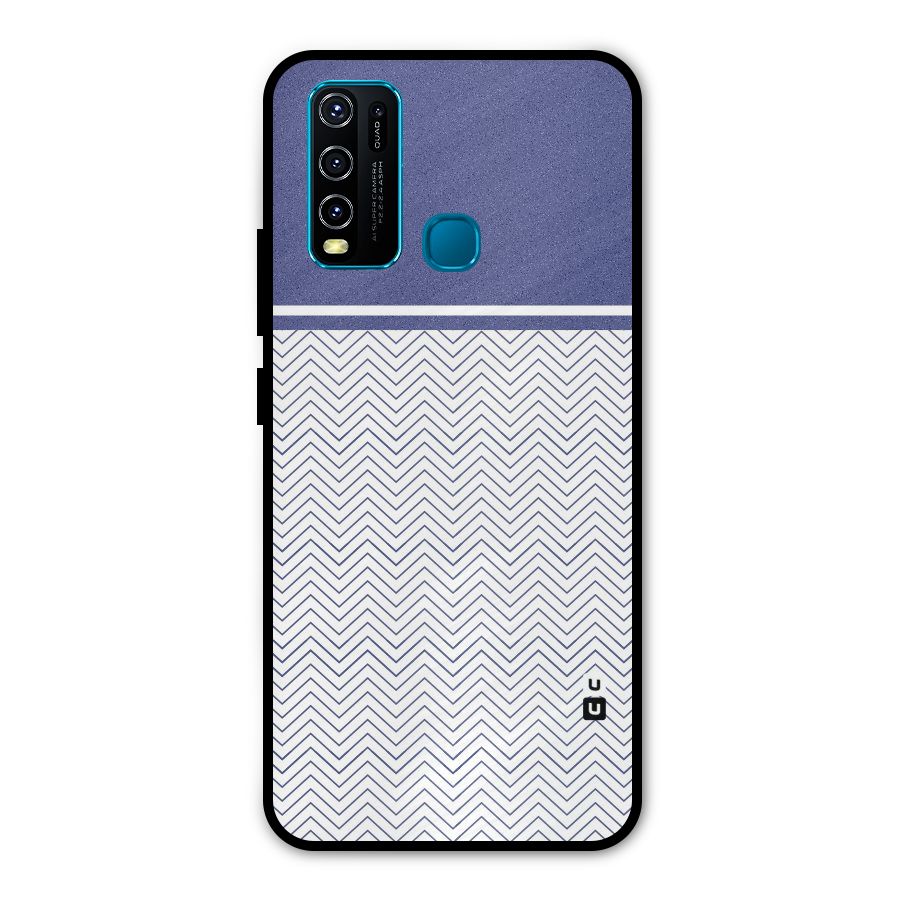 Melange Striped Pattern Metal Back Case for Vivo Y30