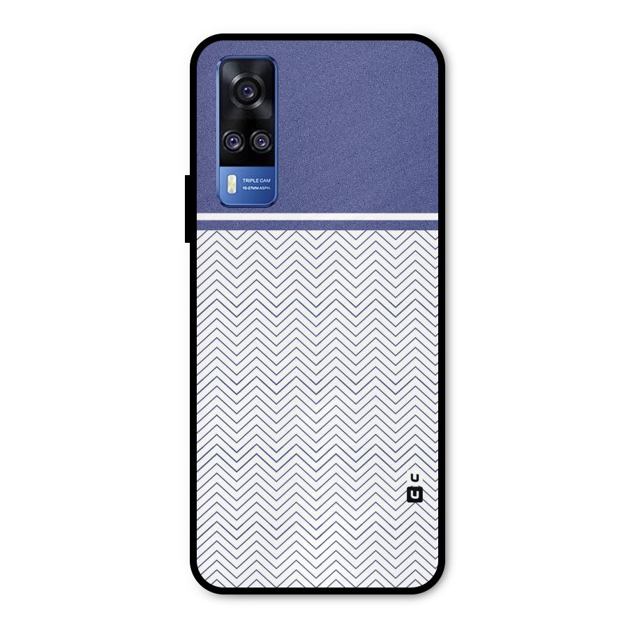 Melange Striped Pattern Metal Back Case for Vivo Y51A