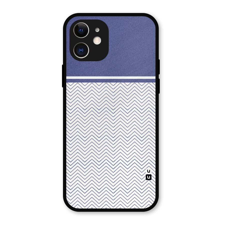Melange Striped Pattern Metal Back Case for iPhone 12