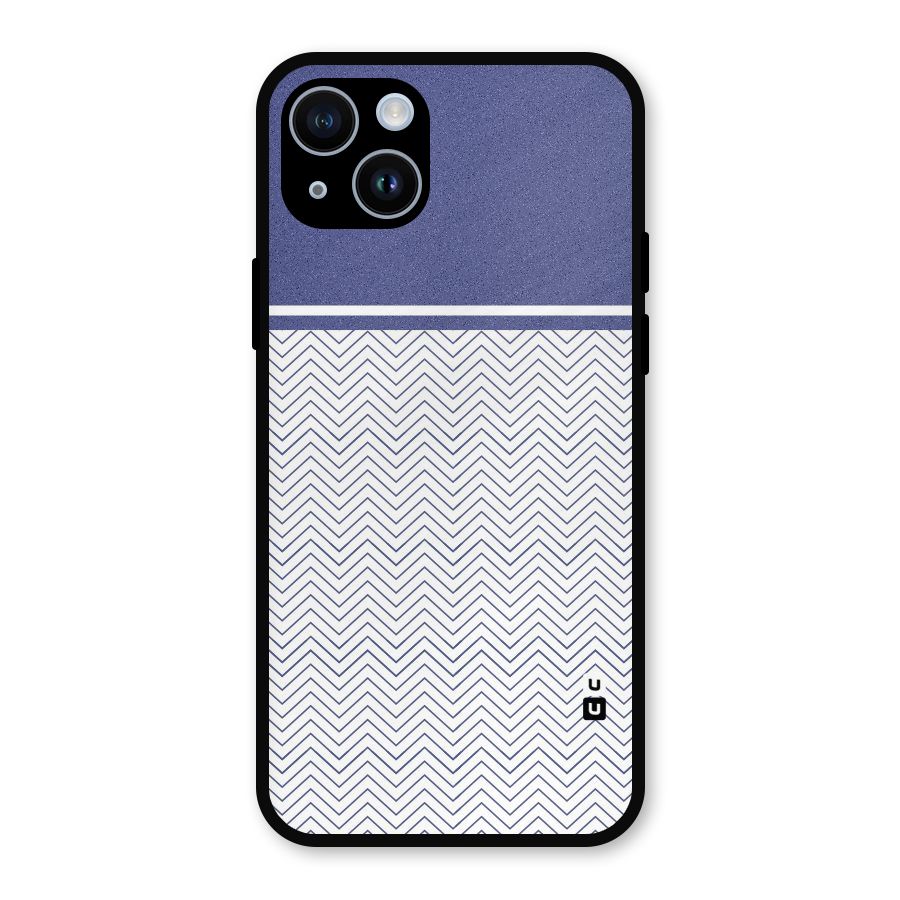 Melange Striped Pattern Metal Back Case for iPhone 14