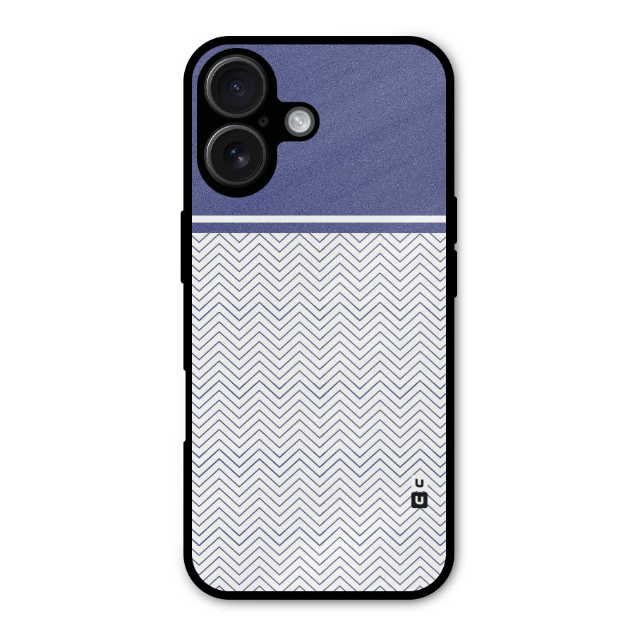Melange Striped Pattern Metal Back Case for iPhone 16