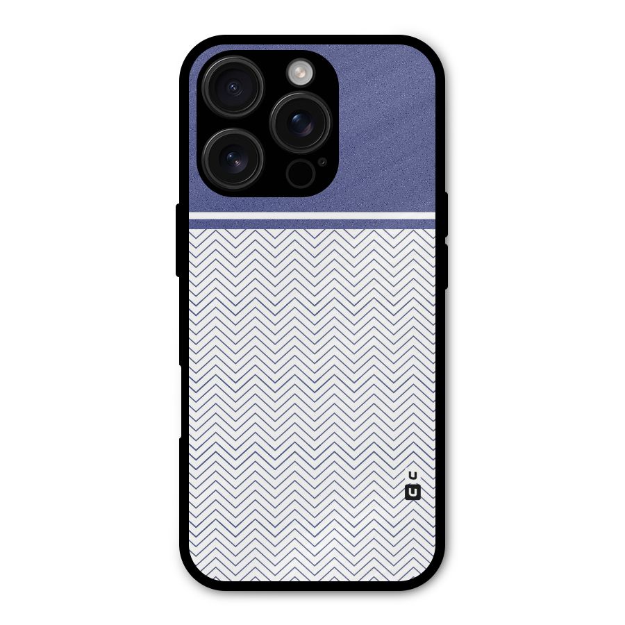 Melange Striped Pattern Metal Back Case for iPhone 16 Pro