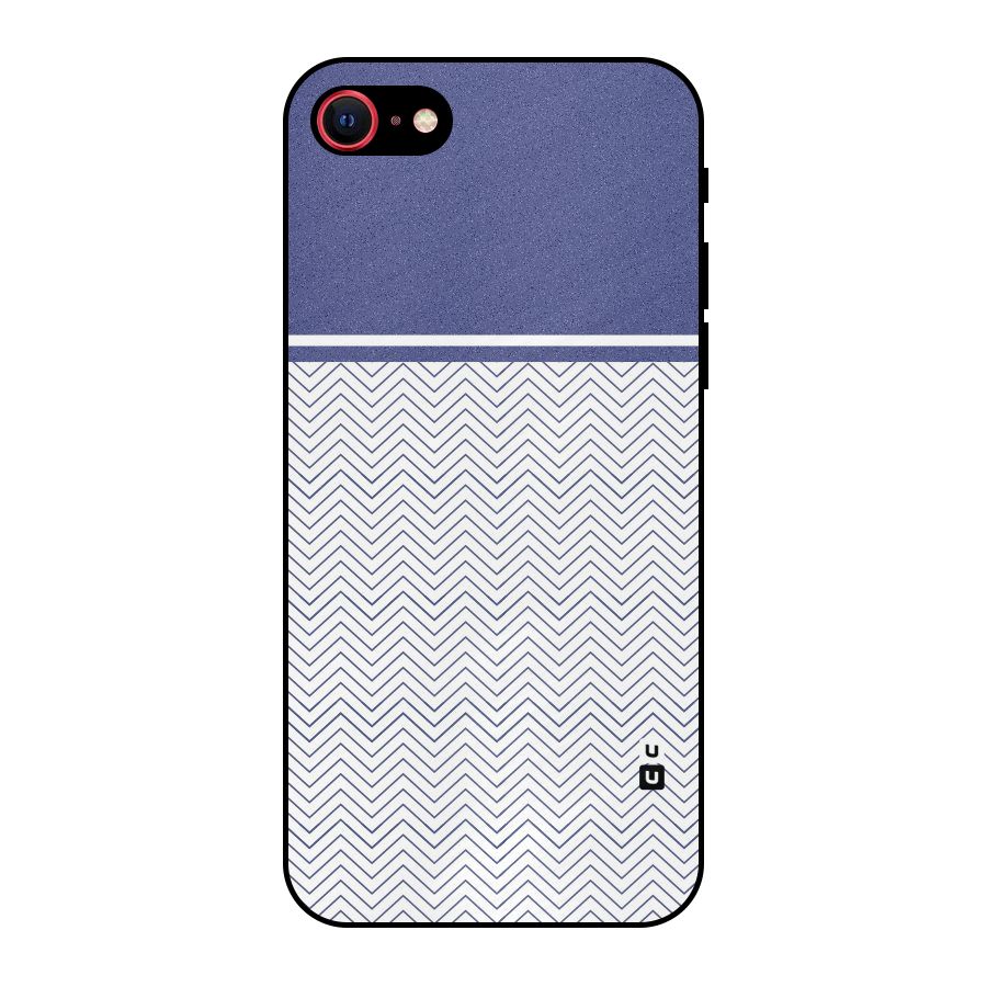 Melange Striped Pattern Metal Back Case for iPhone 7