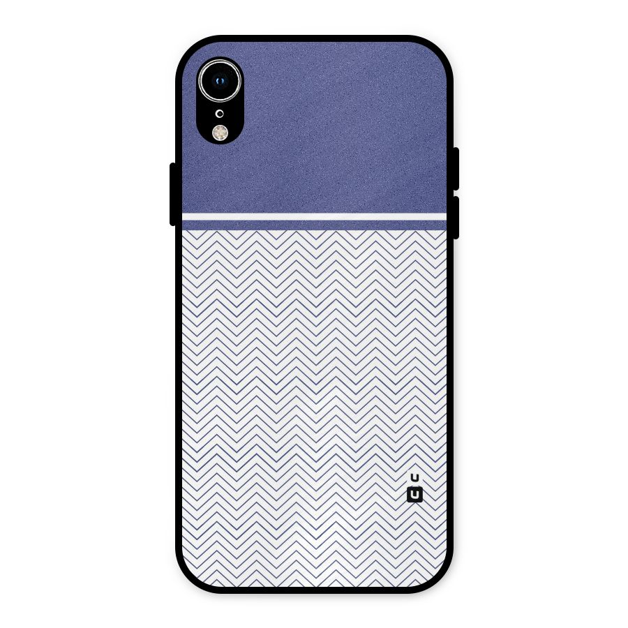 Melange Striped Pattern Metal Back Case for iPhone XR