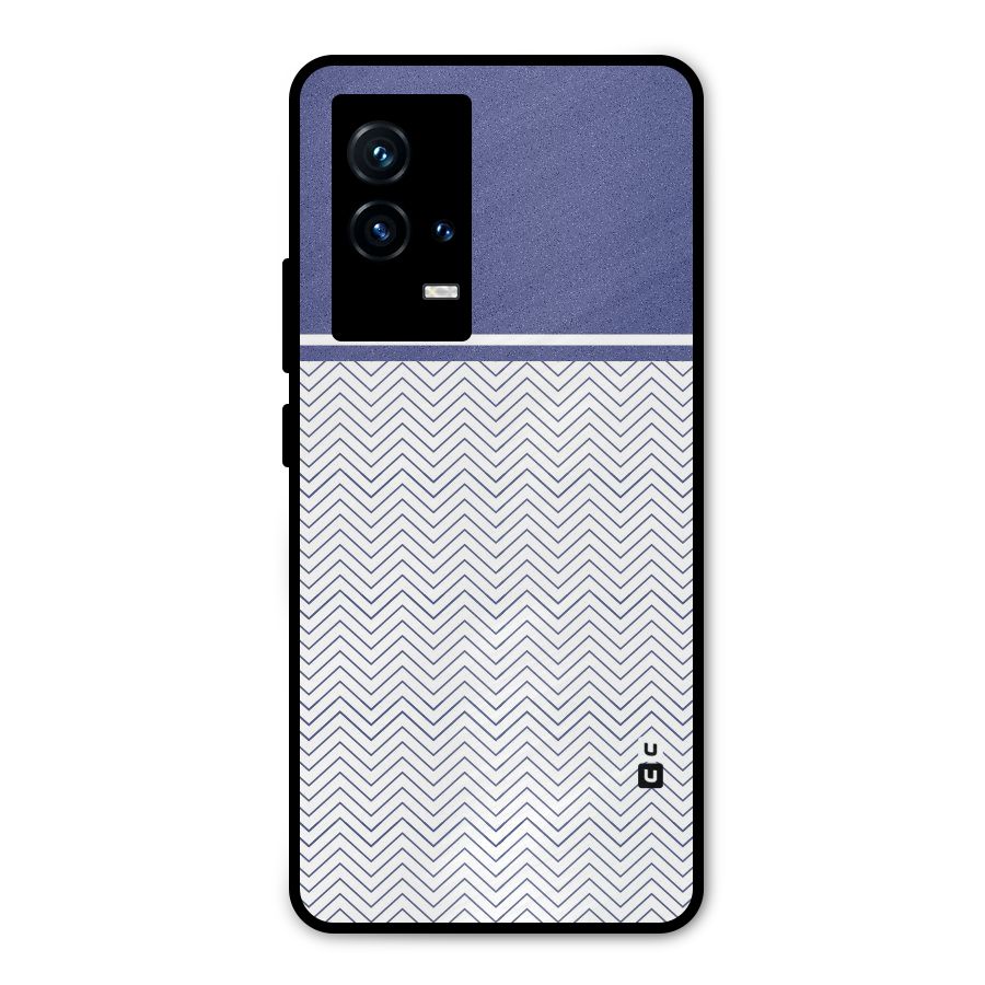 Melange Striped Pattern Metal Back Case for iQOO 9 5G
