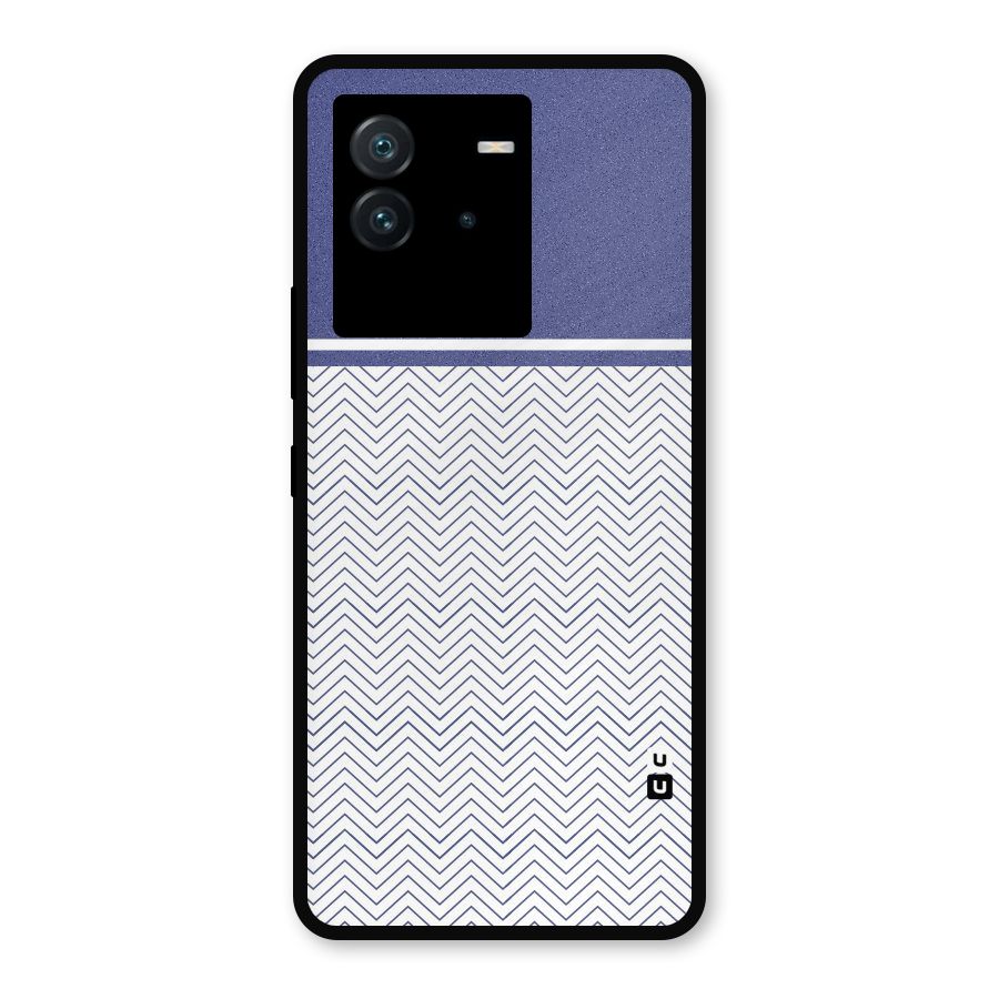 Melange Striped Pattern Metal Back Case for iQOO Neo 6 5G