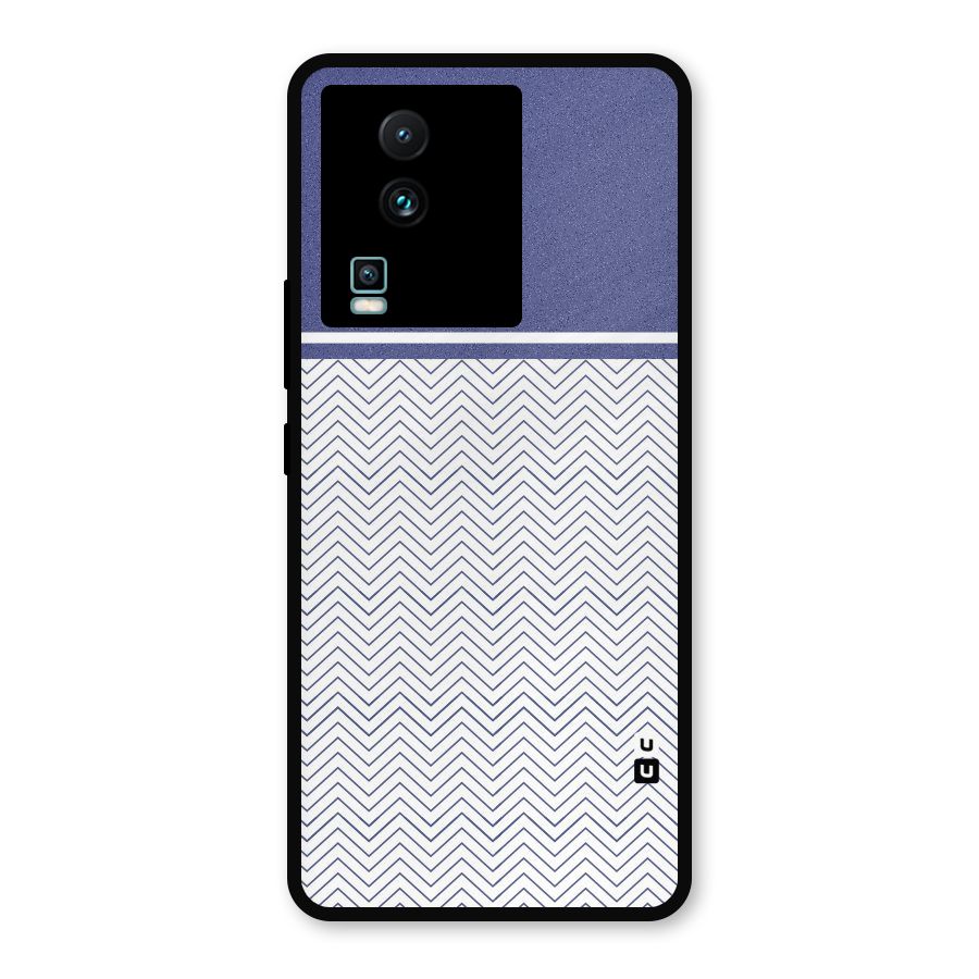 Melange Striped Pattern Metal Back Case for iQOO Neo 7