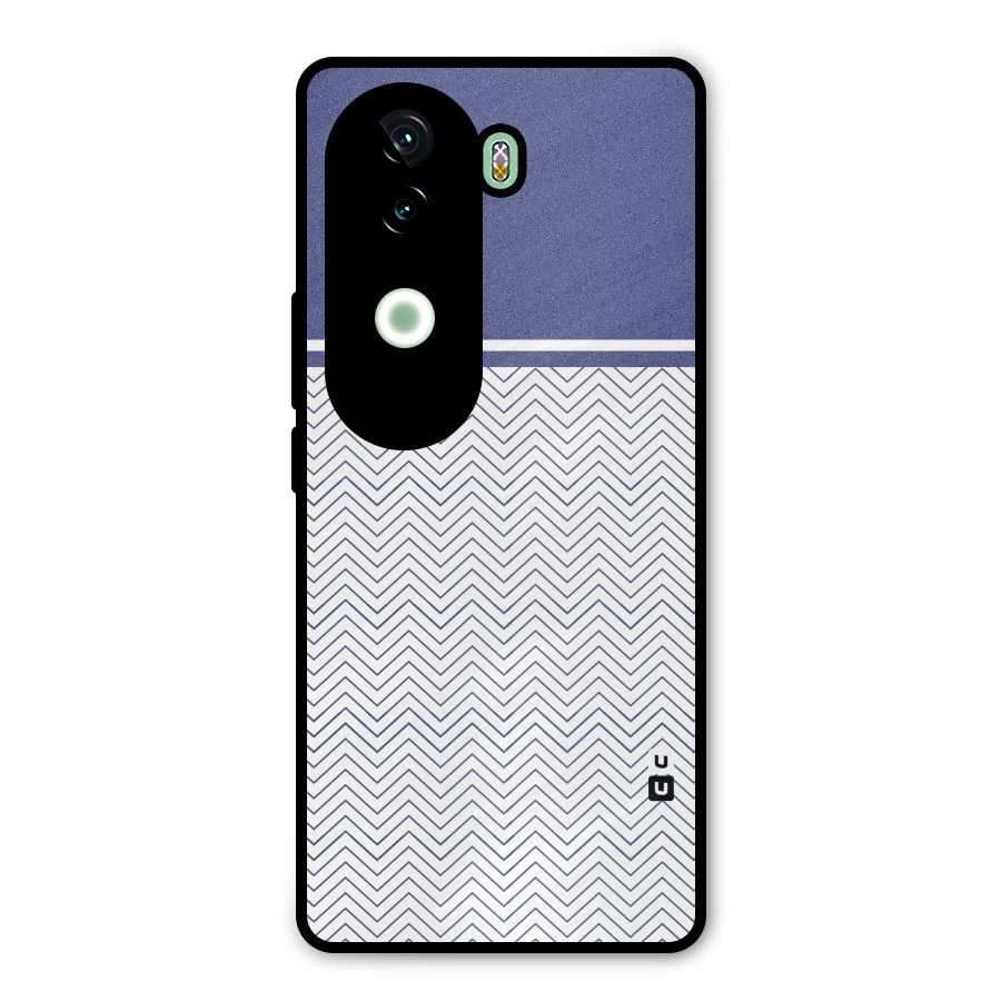 Melange Striped Pattern Metal Back Case for iQOO Z9s