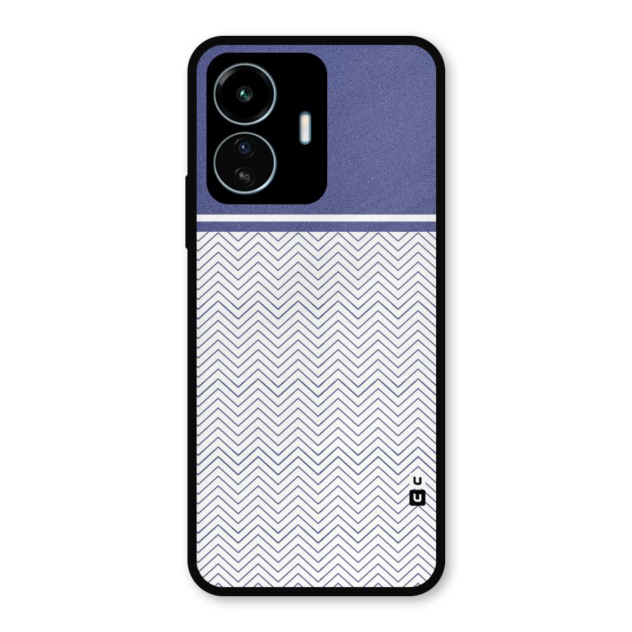 Melange Striped Pattern Metal Back Case for vivo iQOO Z6 Lite 5G