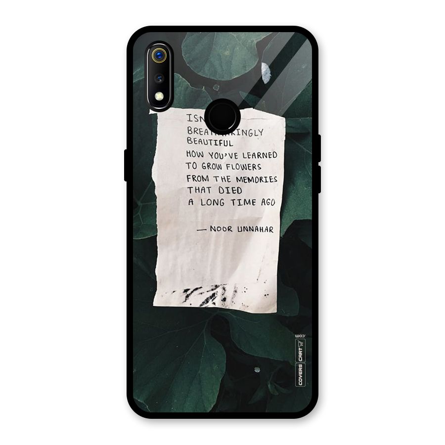 Memories Glass Back Case for Realme 3