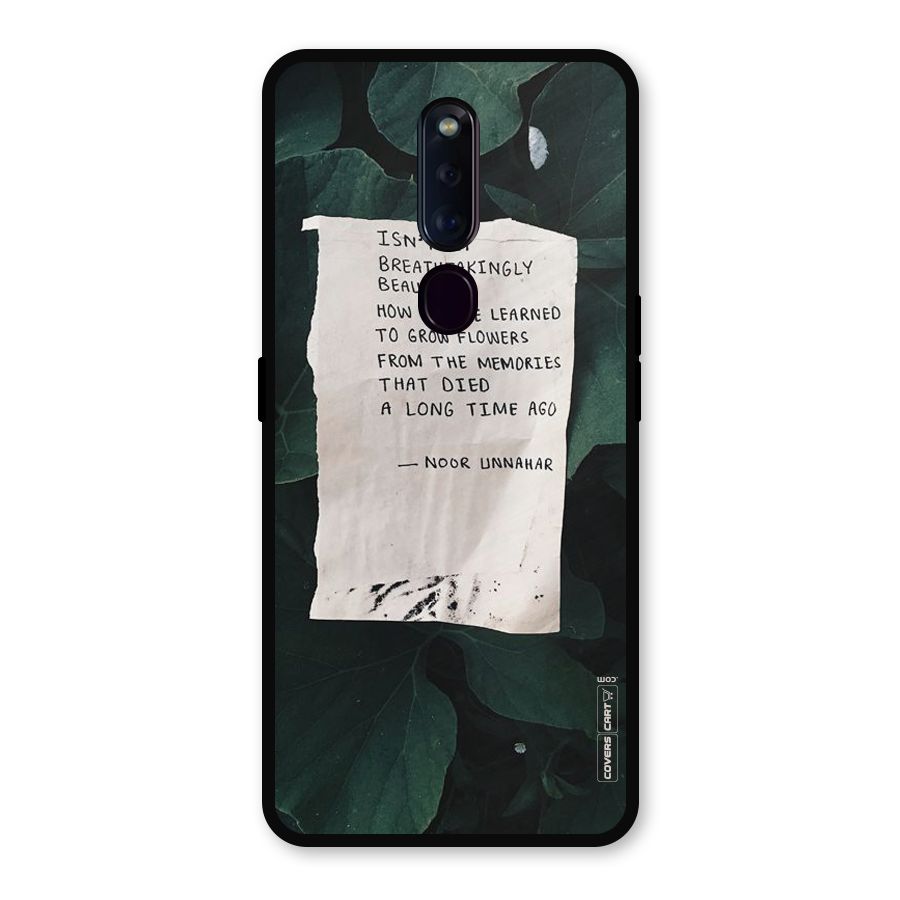 Memories Metal Back Case for Oppo F11 Pro