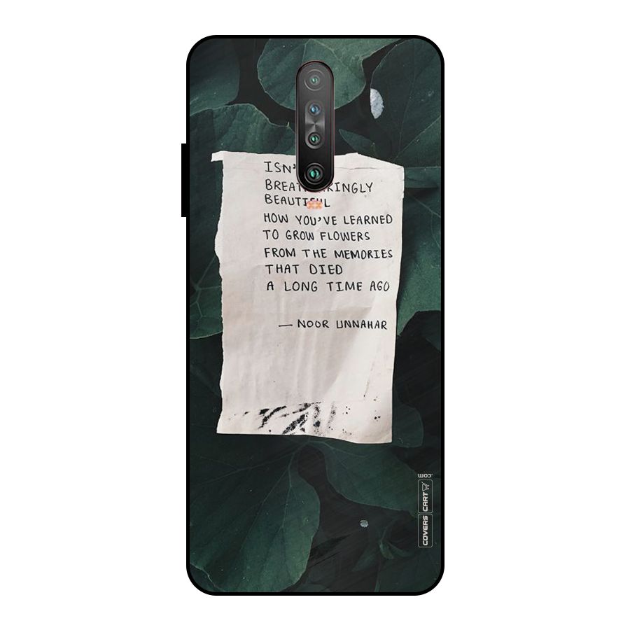 Memories Metal Back Case for Poco X2