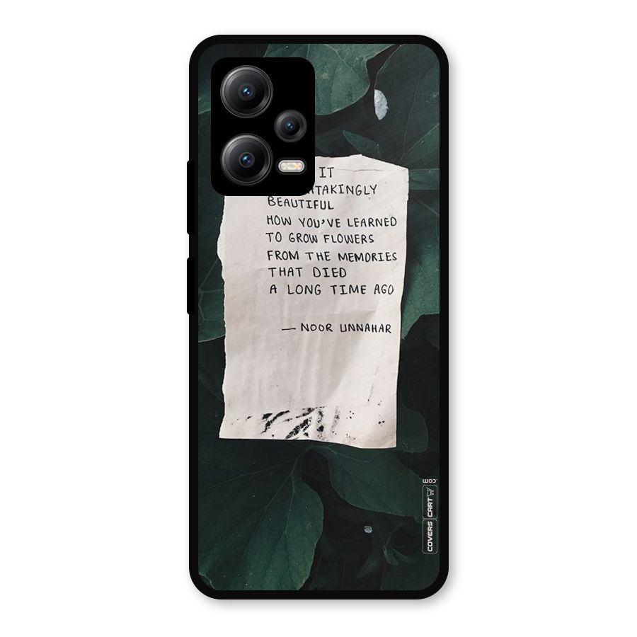 Memories Metal Back Case for Redmi Note 12 5G