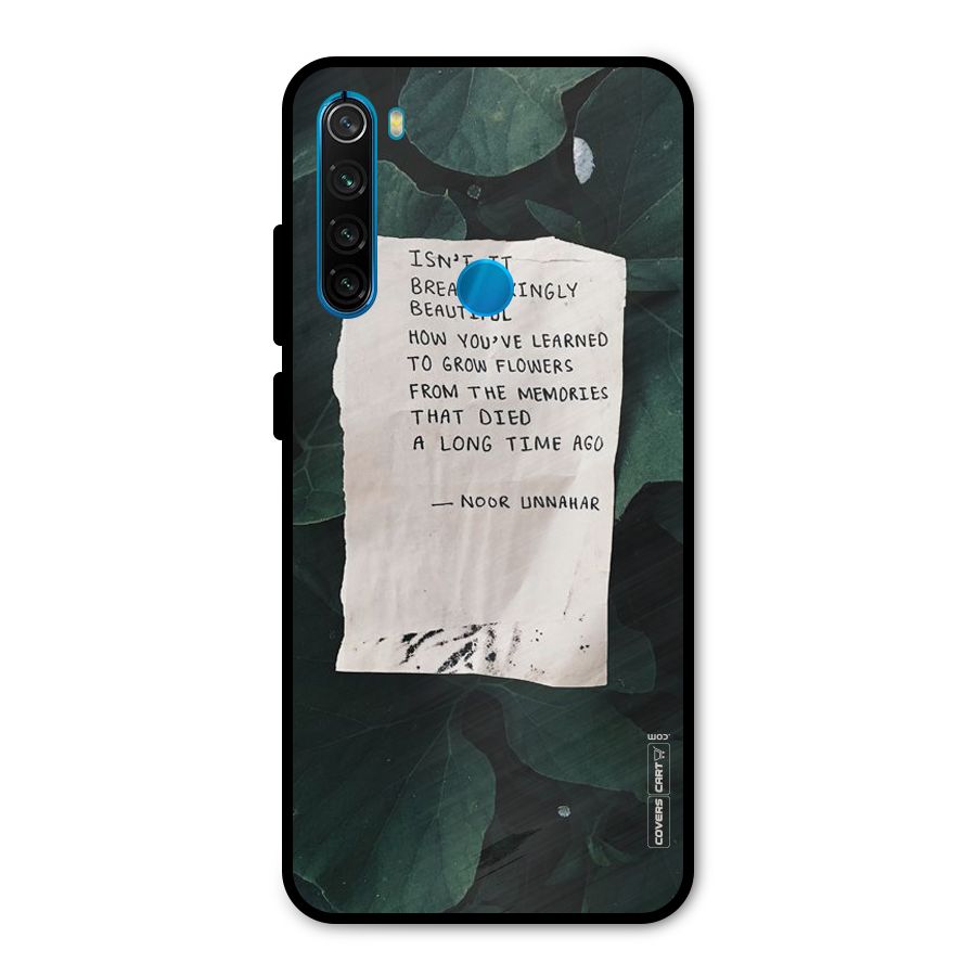 Memories Metal Back Case for Redmi Note 8