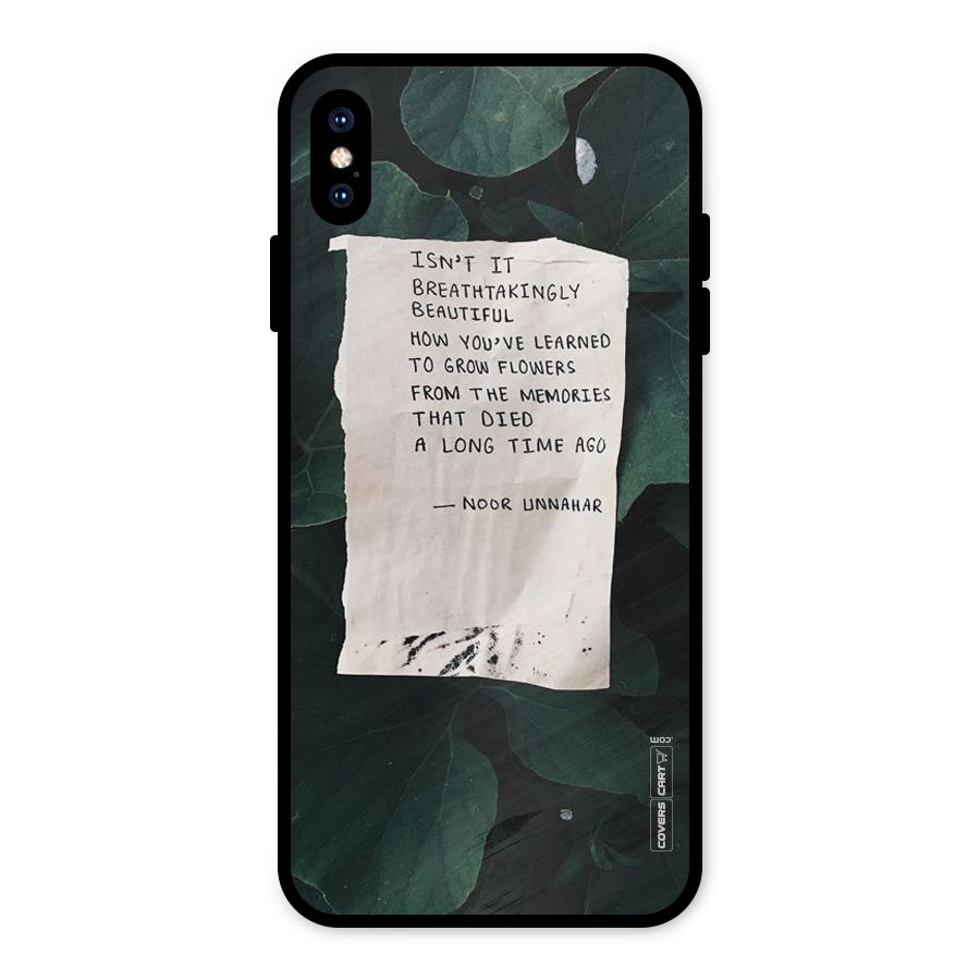 Memories Metal Back Case for iPhone XS Max