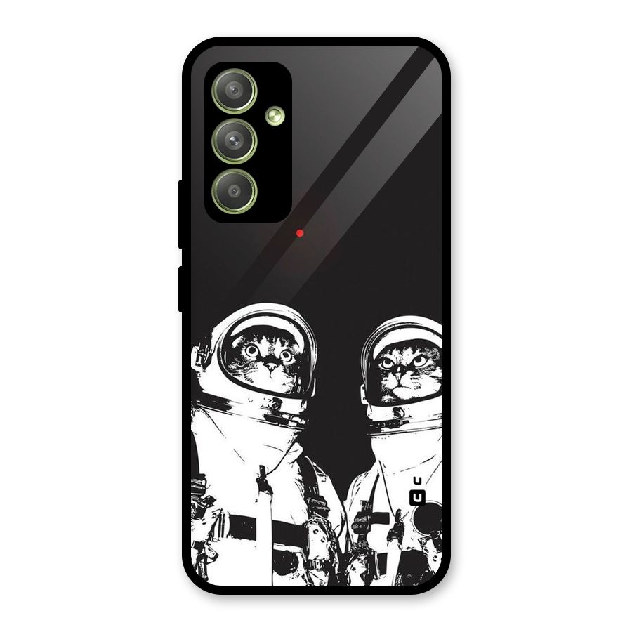 Meow Moon Glass Back Case for Galaxy A54
