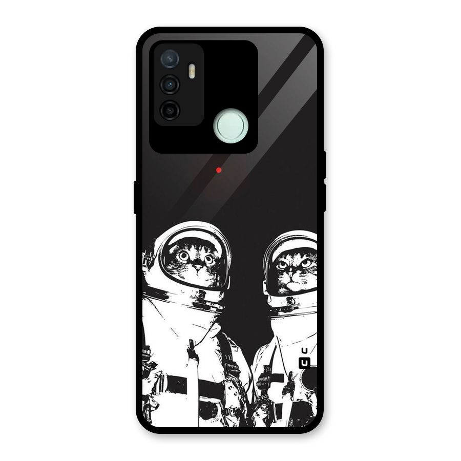 Meow Moon Glass Back Case for Oppo A53