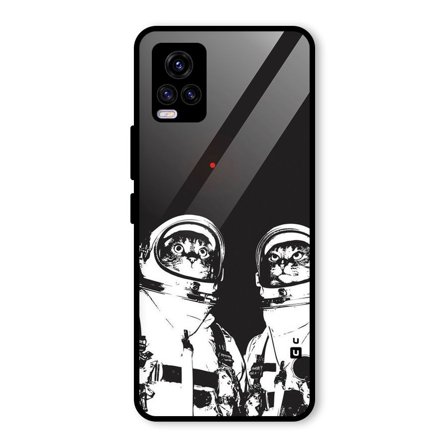 Meow Moon Glass Back Case for Vivo V20 2021