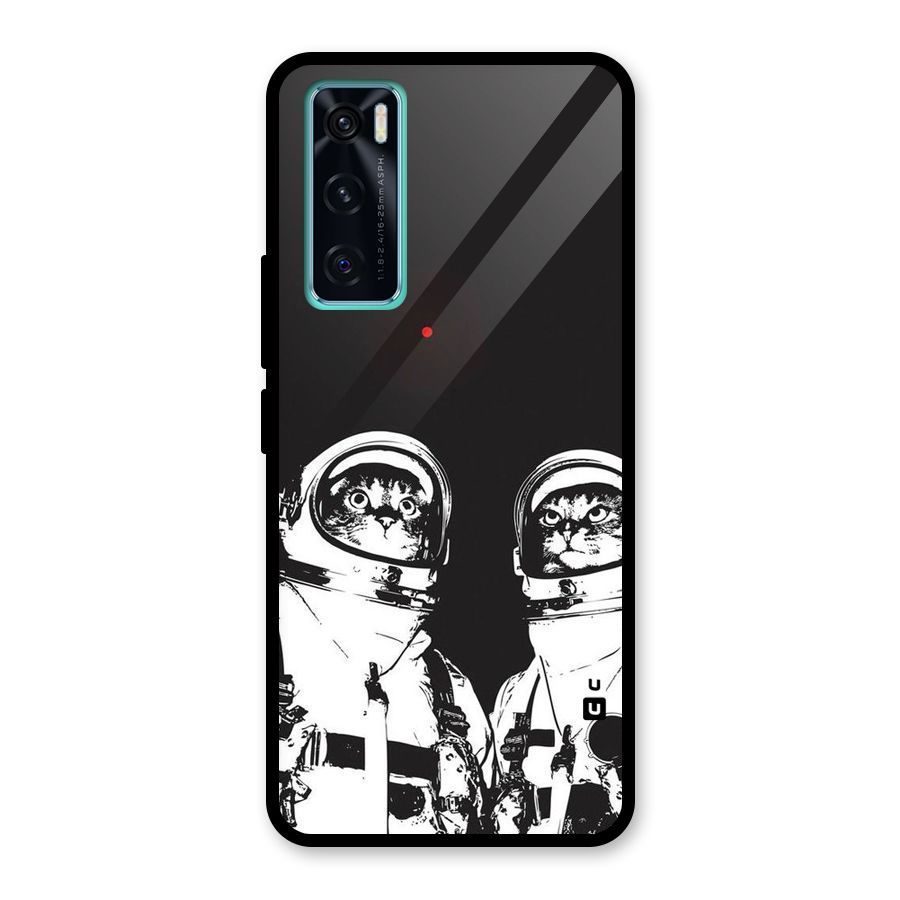 Meow Moon Glass Back Case for Vivo V20 SE