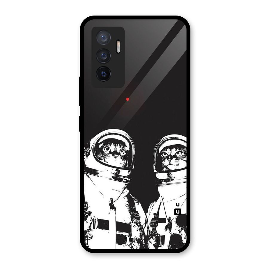 Meow Moon Glass Back Case for Vivo V23e