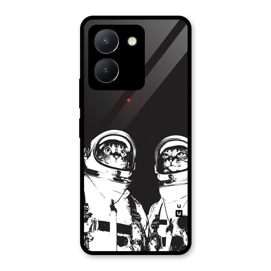Meow Moon Glass Back Case for Vivo Y36