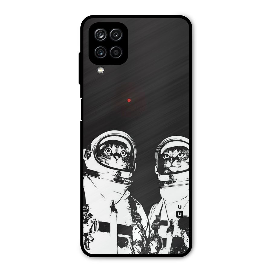 Meow Moon Metal Back Case for Galaxy A12