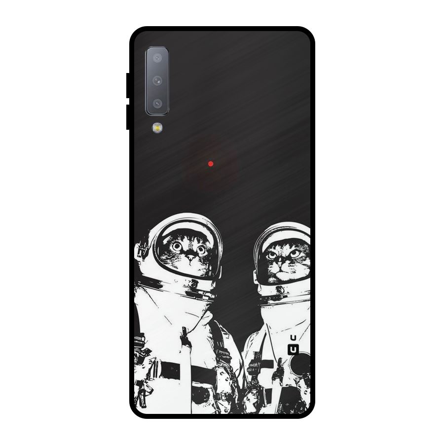 Meow Moon Metal Back Case for Galaxy A7 (2018)