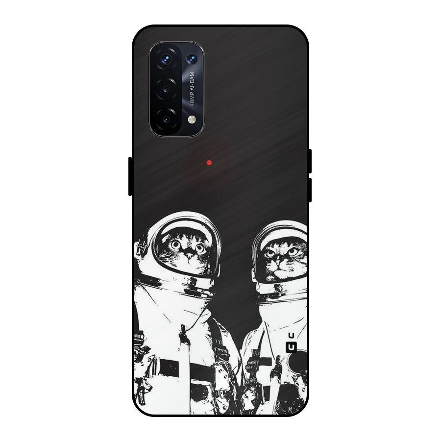 Meow Moon Metal Back Case for Oppo A74 5G