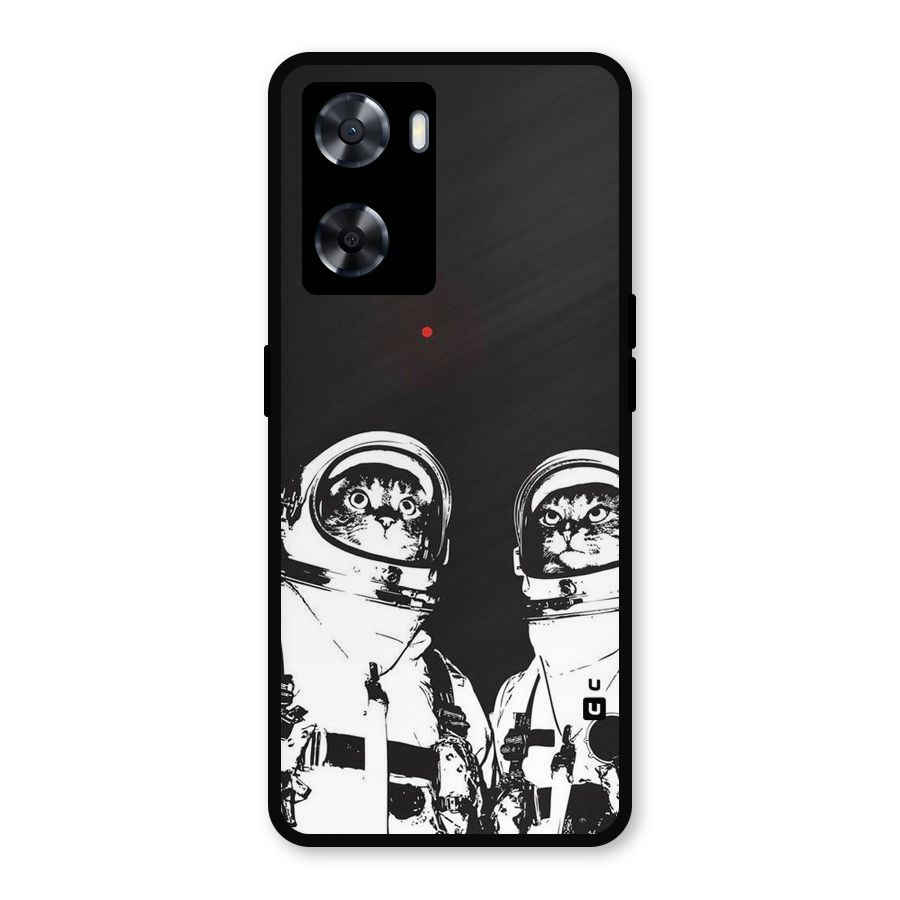Meow Moon Metal Back Case for Oppo A77s