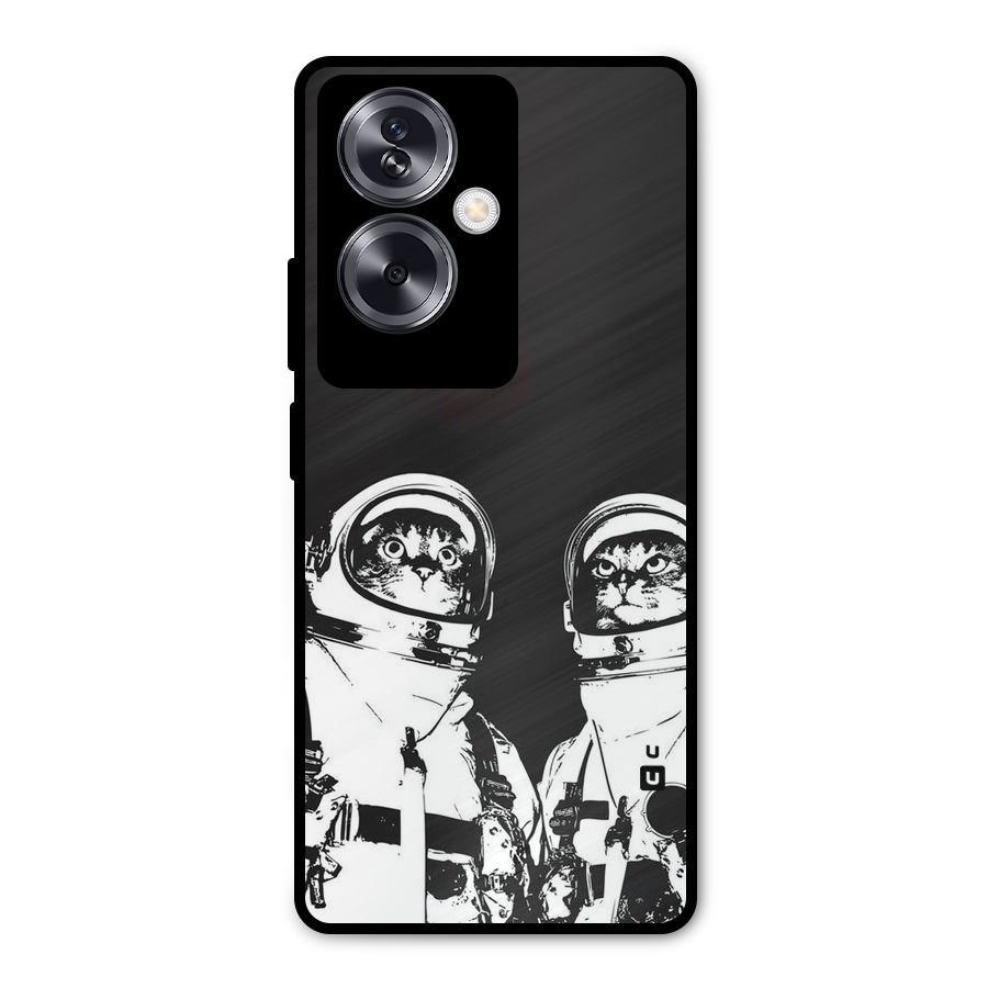 Meow Moon Metal Back Case for Oppo A79 5G