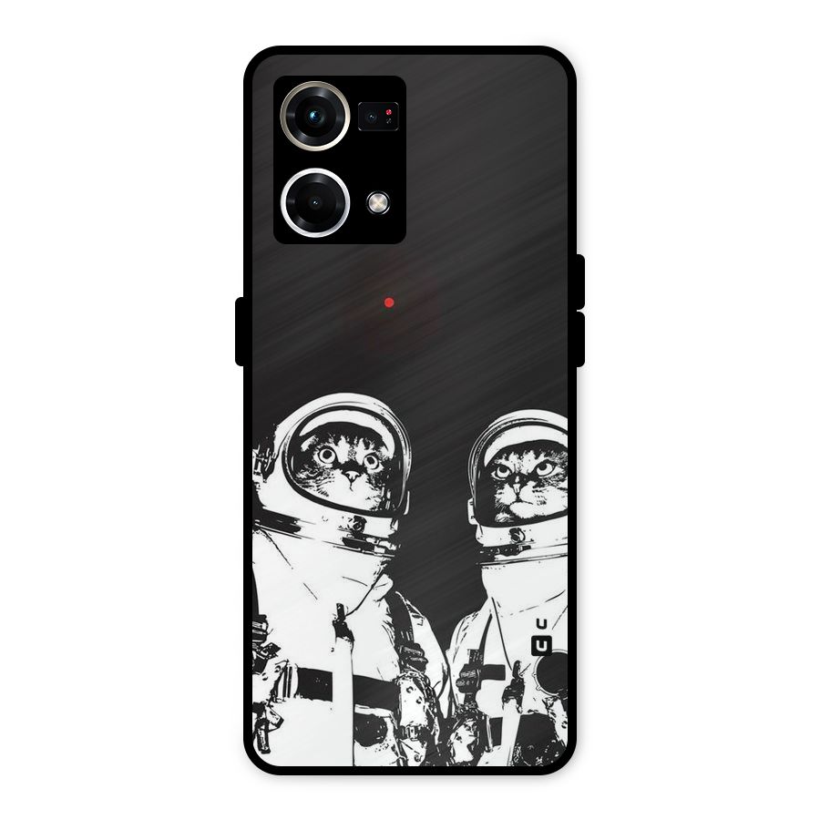 Meow Moon Metal Back Case for Oppo F21 Pro 4G