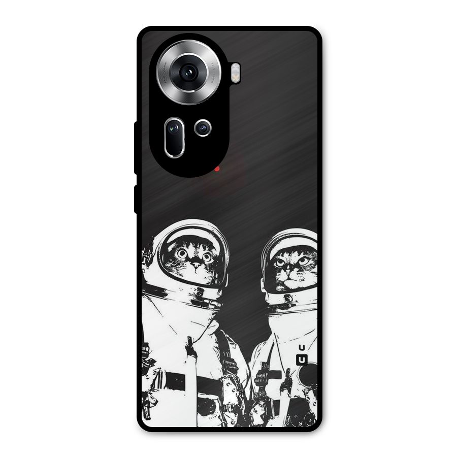 Meow Moon Metal Back Case for Oppo Reno11 5G
