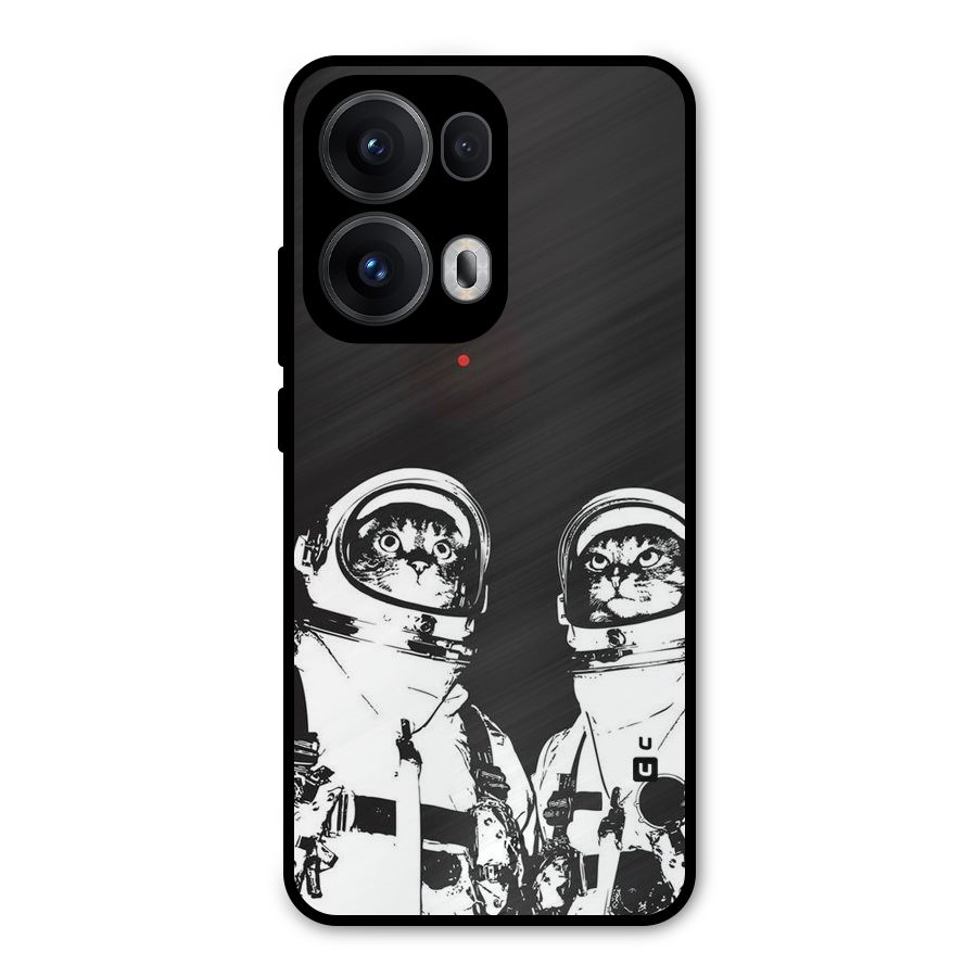 Meow Moon Metal Back Case for Oppo Reno13 Pro