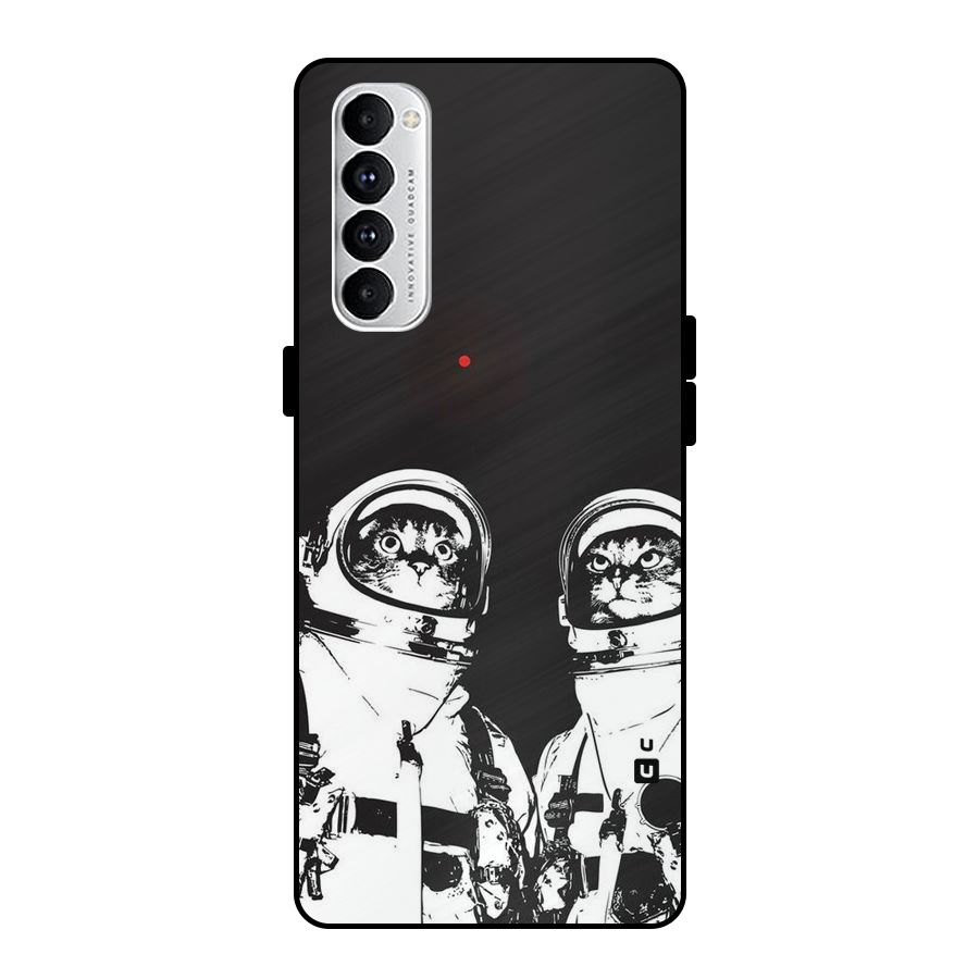 Meow Moon Metal Back Case for Oppo Reno4 Pro