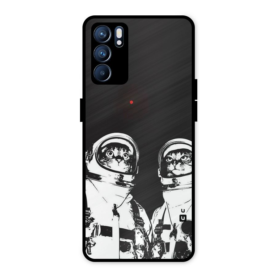 Meow Moon Metal Back Case for Oppo Reno6 5G