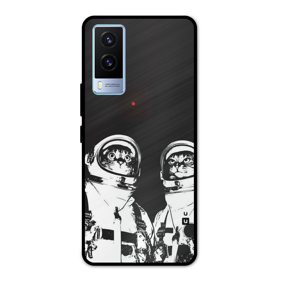 Meow Moon Metal Back Case for Vivo V21e 5G