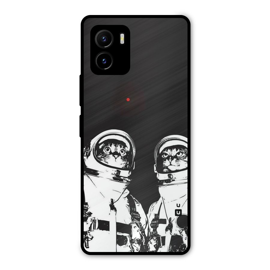 Meow Moon Metal Back Case for Vivo Y15s