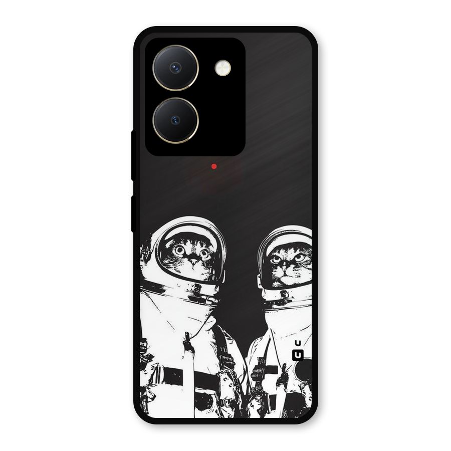 Meow Moon Metal Back Case for Vivo Y36