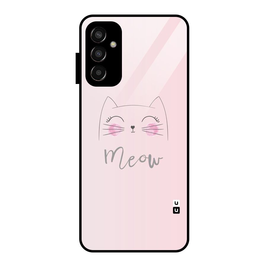 Meow Pink Glass Back Case for Galaxy F13