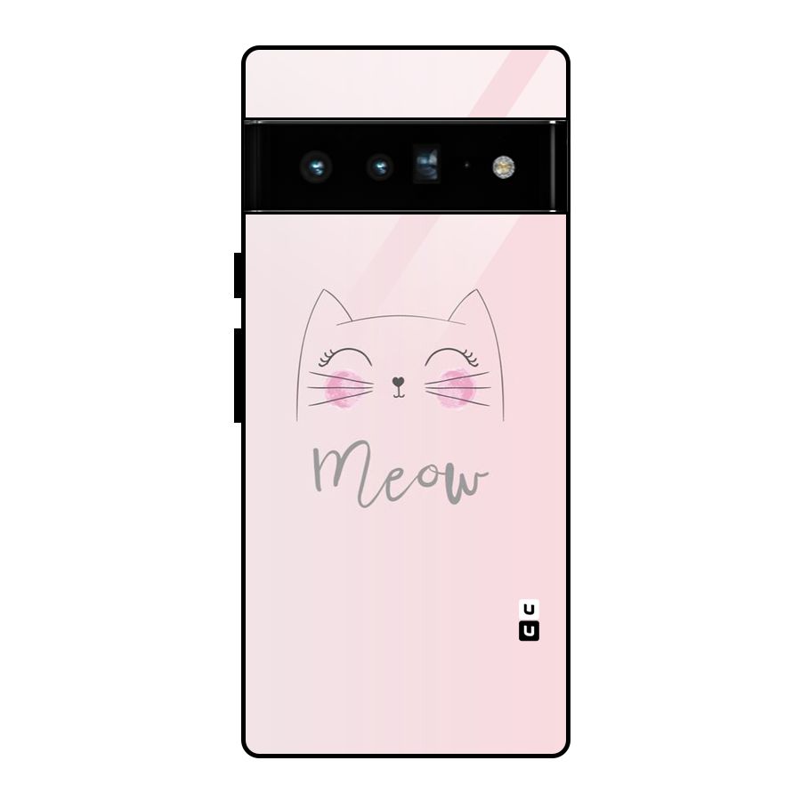 Meow Pink Glass Back Case for Google Pixel 6 Pro