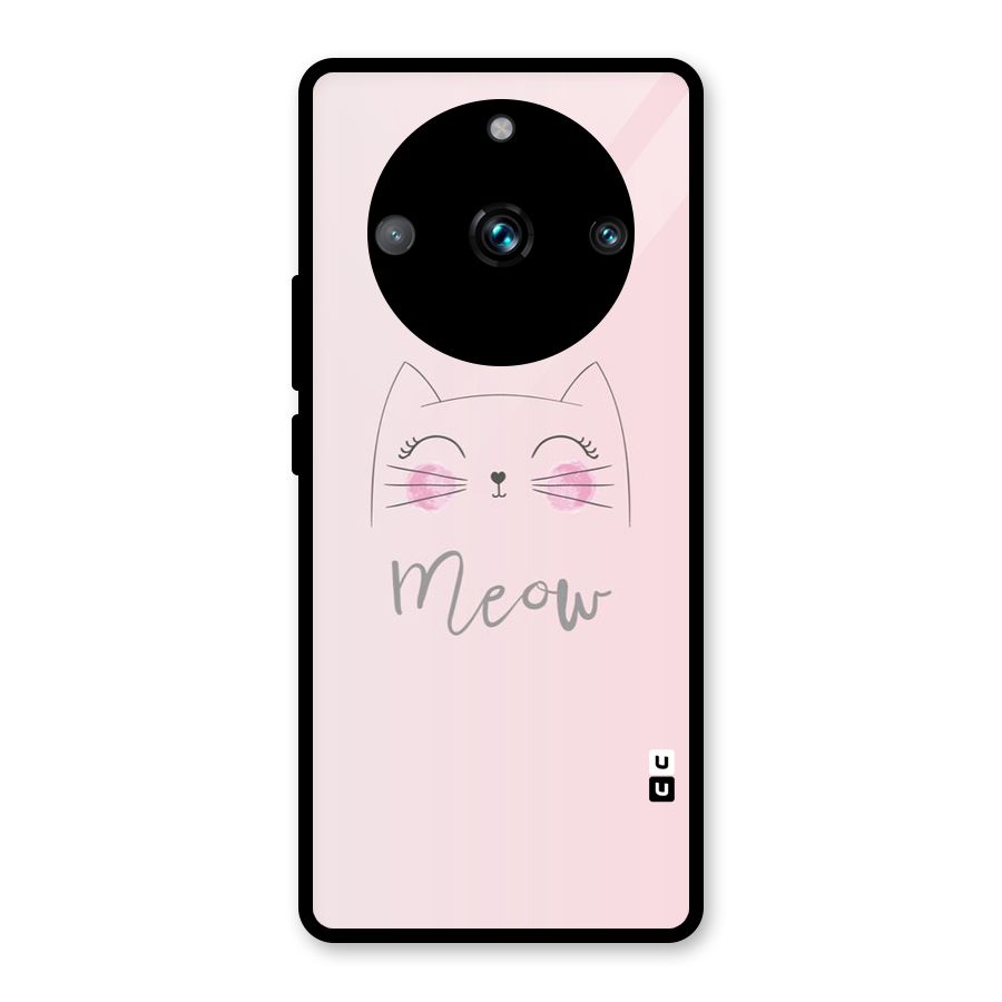 Meow Pink Glass Back Case for Realme 11 Pro