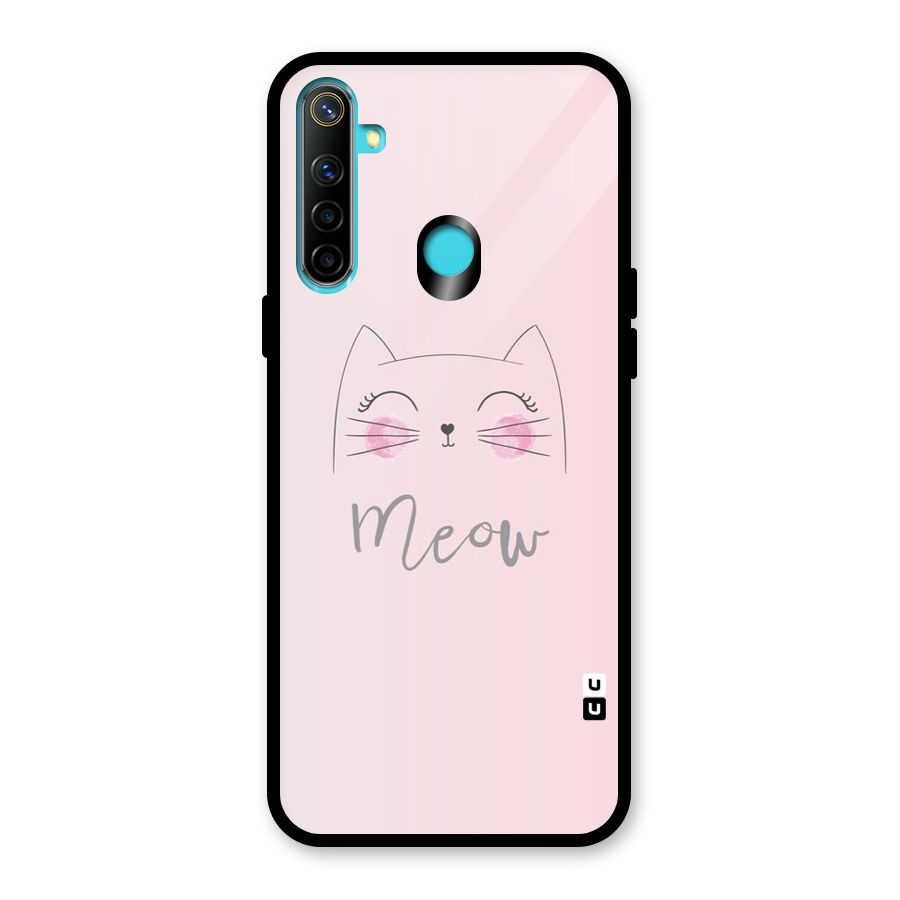 Meow Pink Glass Back Case for Realme Narzo 10