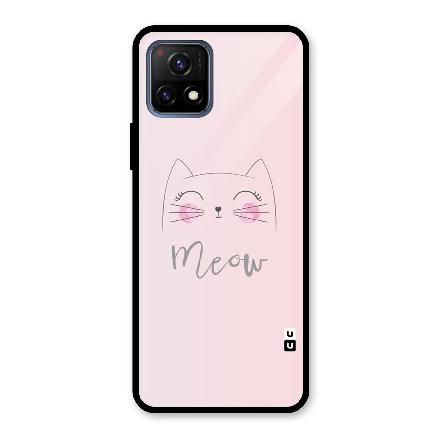Meow Pink Glass Back Case for Vivo Y72 5G