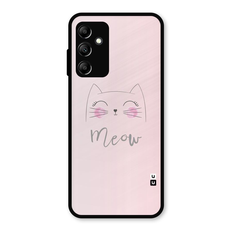 Meow Pink Metal Back Case for Galaxy A14 5G