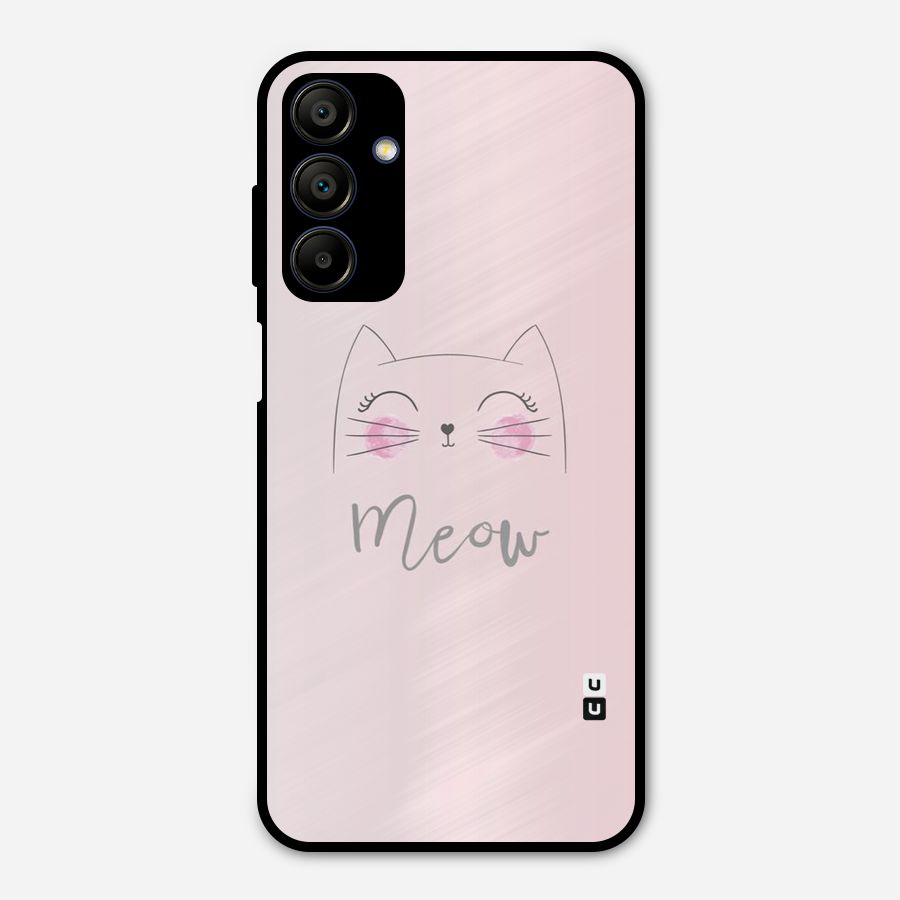 Meow Pink Metal Back Case for Galaxy A15 5G