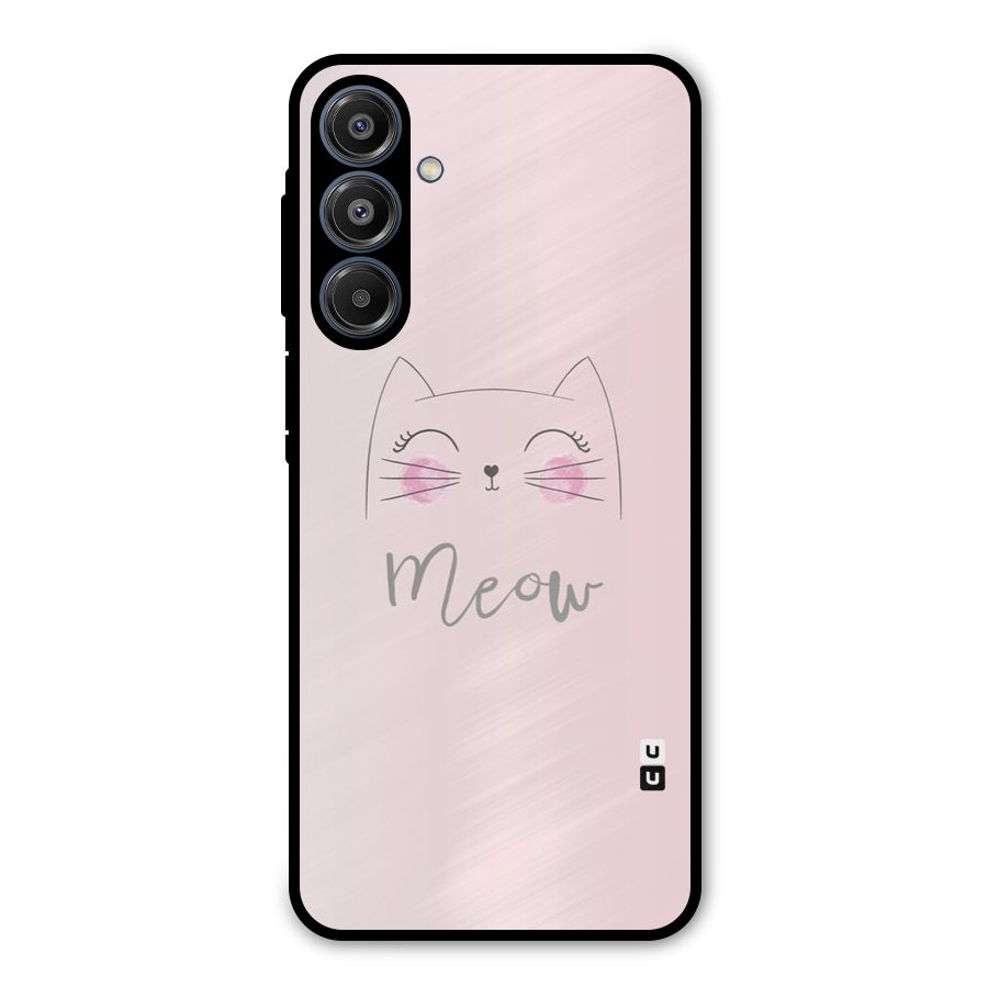 Meow Pink Metal Back Case for Galaxy A16 5G