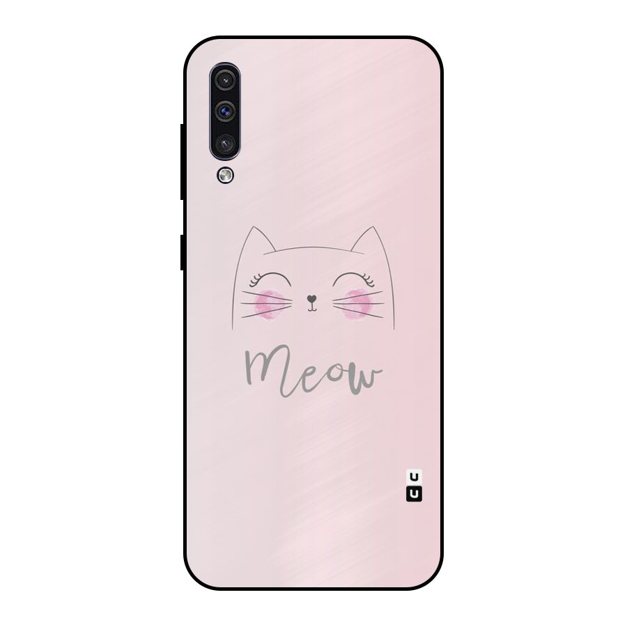 Meow Pink Metal Back Case for Galaxy A30s