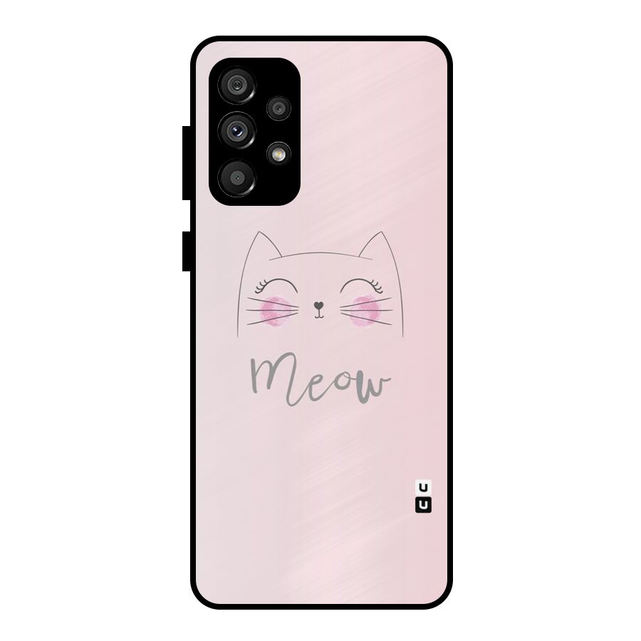 Meow Pink Metal Back Case for Galaxy A73 5G