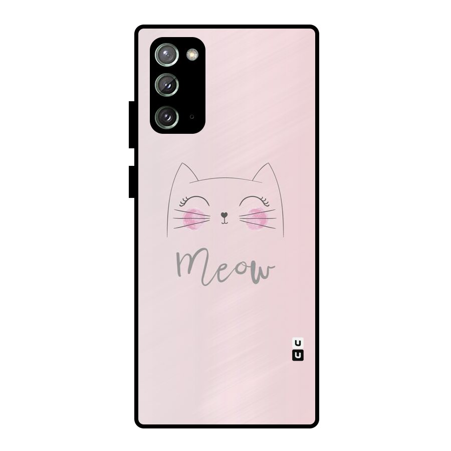 Meow Pink Metal Back Case for Galaxy Note 20